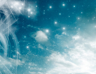 Wall Mural - abstract angel mystic magic background with stars like spiritual religious mystical divibe angelic c