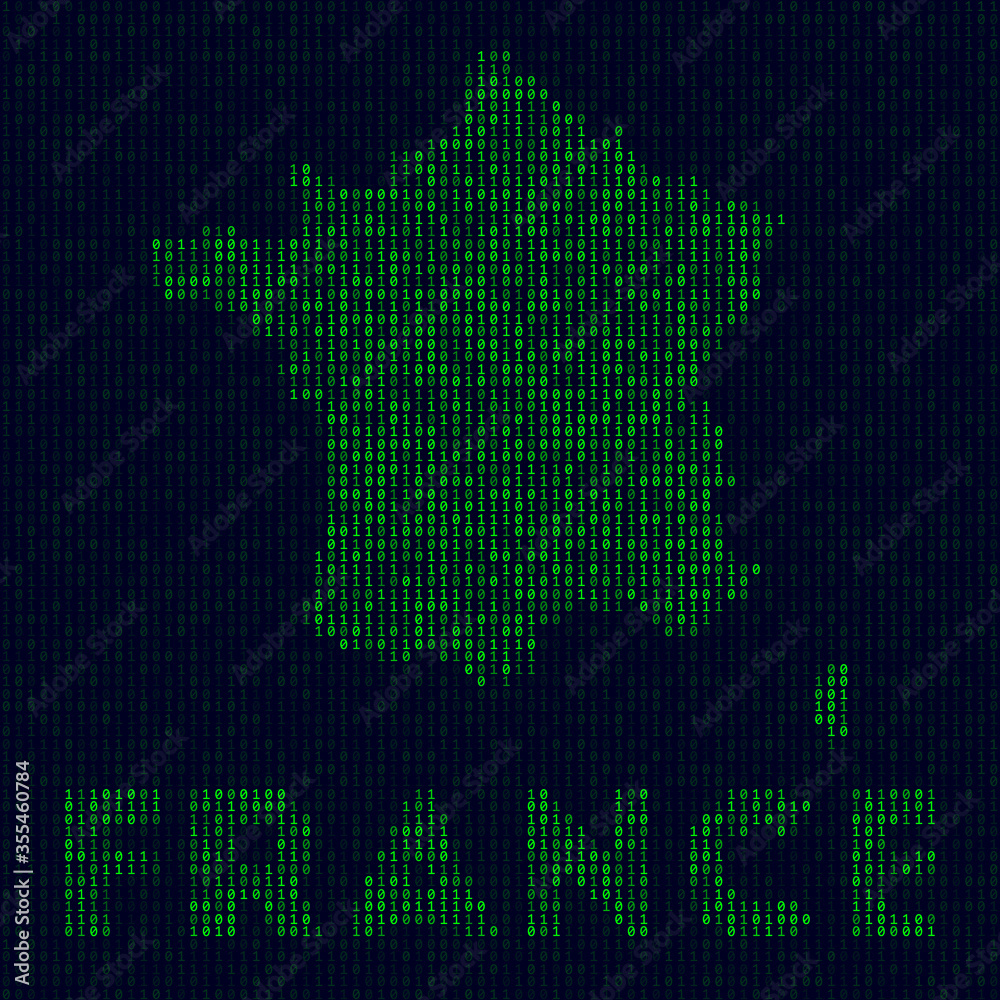 Encryption Rsa Region France Meme Digital France logo. Country symbol in hacker style. Binary code map of ...