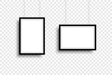 Wall Mural - photo frames. collection photo frames, isolated. template mockup photo frame different shapes. trans