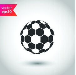 Soccer ball icon. Football game ball vector flat sign design. EPS 10 flat symbol pictogram