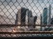 Keylock on a chain fence on Manhattan Bridge