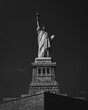 Statue of liberty in black and white