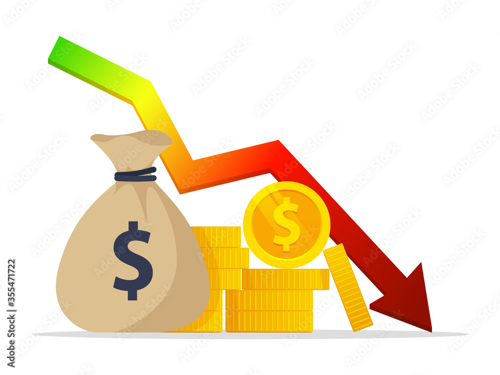 Crisis. Graphs and charts templates. Business infographics. Investment ...