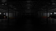 © Oleg - 3d rendering of dark empty factory interior or empty warehouse