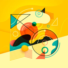 Poster - colorful abstract composition. vector illustration.