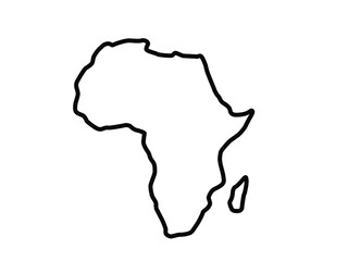 africa vector map. africa outline vector map.