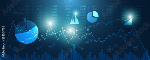 Fotomural grafico economia, istogrammi, statistiche