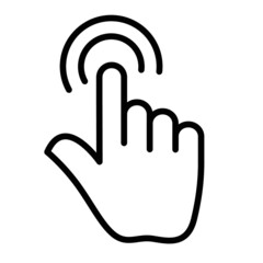 Fototapete - Hand Touch icon vector. Touch icon vector