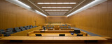 Fototapeta  - Panoramic view of a courtroom viewed from the Bench