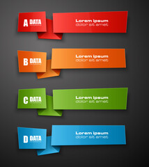 Poster - Modern minimal arrow elements for business infographics. Material style. Vector illustration. Can be used for workflow layout, brochure, diagram, chart, number and step up options, web design