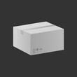 © sabelskaya - White delivery box in three sides view, realistic vector illustration isolated.