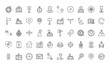 bundle of area and locations set icons
