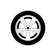 Wall Mural - car wheel icon, vector illustration.