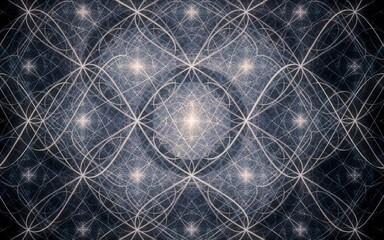 Aufkleber - digital image generated on a computer consisting of beautiful abstract geometric shapes, lines of different colors for a background image or web design