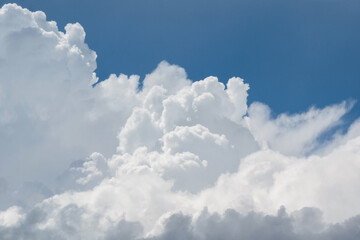 beautiful blue sky and a few white clouds on it.sky background with clouds