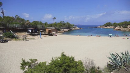 Wall Mural - Cala Gracio beach, Ibiza island. Spain.