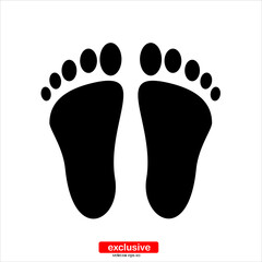 Human foot vector icon.Flat design style vector illustration for graphic and web design.