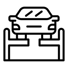 Poster - Car service stand icon. Outline car service stand vector icon for web design isolated on white background