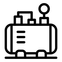 Poster - pneumatic air compressor icon. outline pneumatic air compressor vector icon for web design isolated 