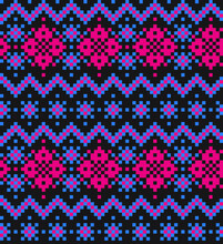 Purple Christmas Fair Isle Seamless Pattern Background - Purple Christmas Fair Isle Pattern Background For Fashion Textiles, Knitwear And Graphics