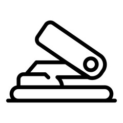 Poster - Table hole punch icon. Outline table hole punch vector icon for web design isolated on white background