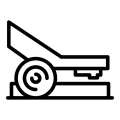 Poster - Powerful hole punch icon. Outline powerful hole punch vector icon for web design isolated on white background