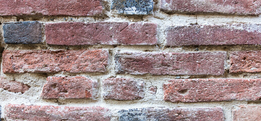 Ruined bricks background, architecture concepts, copy space photo