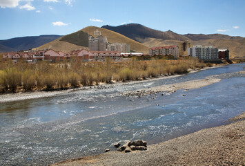 Wall Mural - Tuul river in Ulaanbaatar. Mongolia