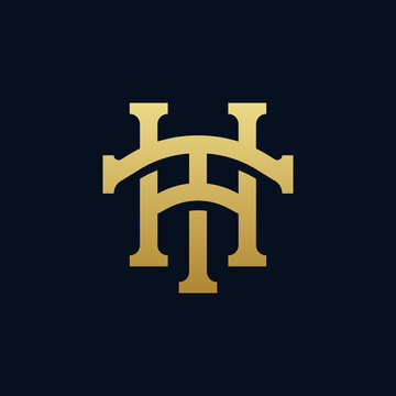 innovative creative initial TH or HT logo design