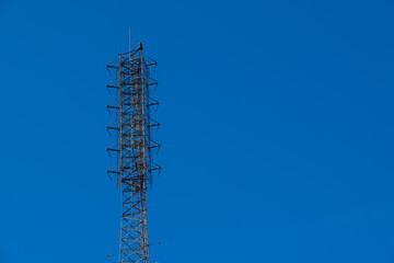 TV radio antenna tower station, Television broadcast network signal.