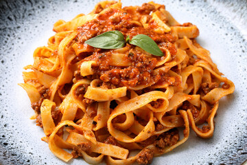 pasta tagliatelle al ragu' bolognese