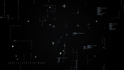 Aufkleber - ループ背景アニメーション　サイバー　黒バック