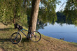 © hassan bensliman - Bicycle on the barge of the Daumesnil lake in Paris city