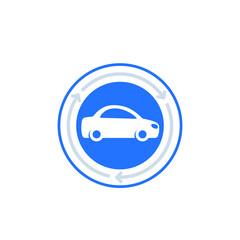 Canvas Print - carsharing or carpooling service icon, vector