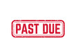 past due vector red stamp