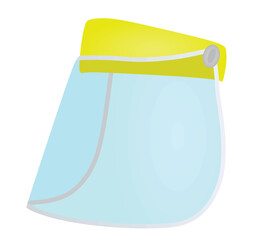 Poster - Plastic visor protection. vector illustration