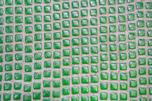 Detail Green Turquoise Mosaic Tile Structure. Square Tile