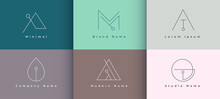 Minimal Logo Design Collection Of Six Template