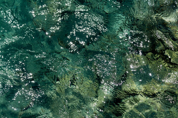 sea water with sun glitters texture