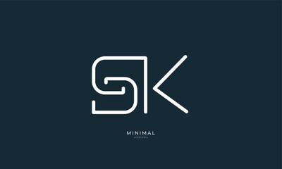 alphabet letters icon logo sk