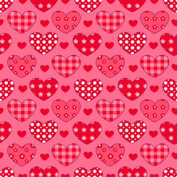 Hearts seamless pattern