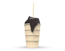 3d Image Of Pedestal Ice Cream In A Cup 001