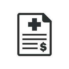 Canvas Print - Medical bill icon