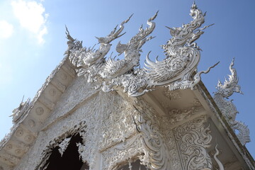 Sticker - Wat Rong Khun ou temple blanc à Chiang Rai, Thaïlande