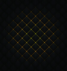 Wall Mural - The background image of a black diamond is arranged repeatedly into a golden pattern in the middle of the image.