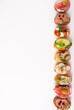 © Ольга Пелевина - Assorted bruschetta with various toppings. Mix bruschetta Variety of small sandwiches. Appetizing bruschetta.