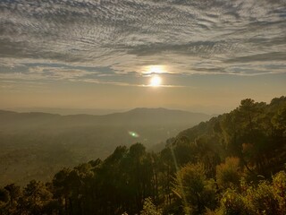 sunrise in the mountains