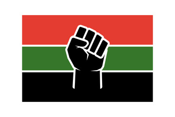 Raised fist Flag illustration design. Black Lives Matter