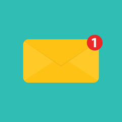 Poster - mail flat vector. email icon envelope flat sign