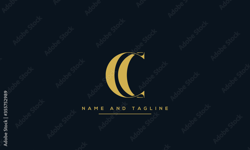 Cc Monogram Script alphabet letters monogram icon logo CC Stock Vector | Adobe Stock
